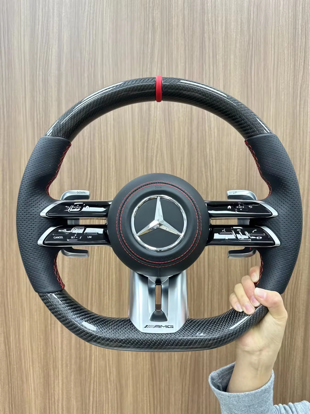 Mercedes AMG Steering Wheel - Carbon Fibre & Leather