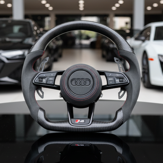 Audi S RS Steering Wheel – Carbon Fibre & Alcantara