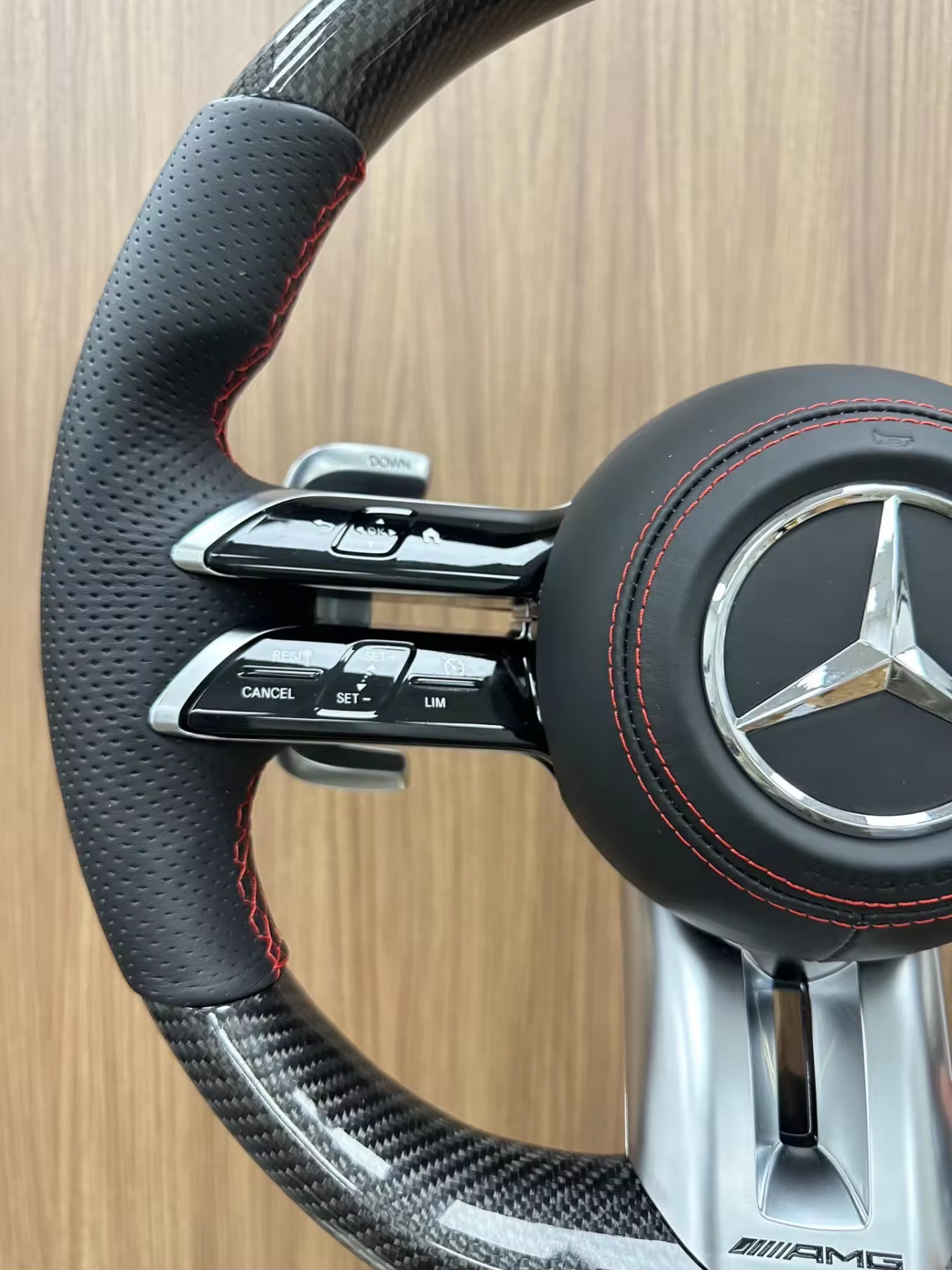 Mercedes AMG Steering Wheel - Carbon Fibre & Leather