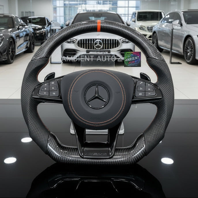 Mercedes AMG Steering Wheel - Carbon Fibre & Leather