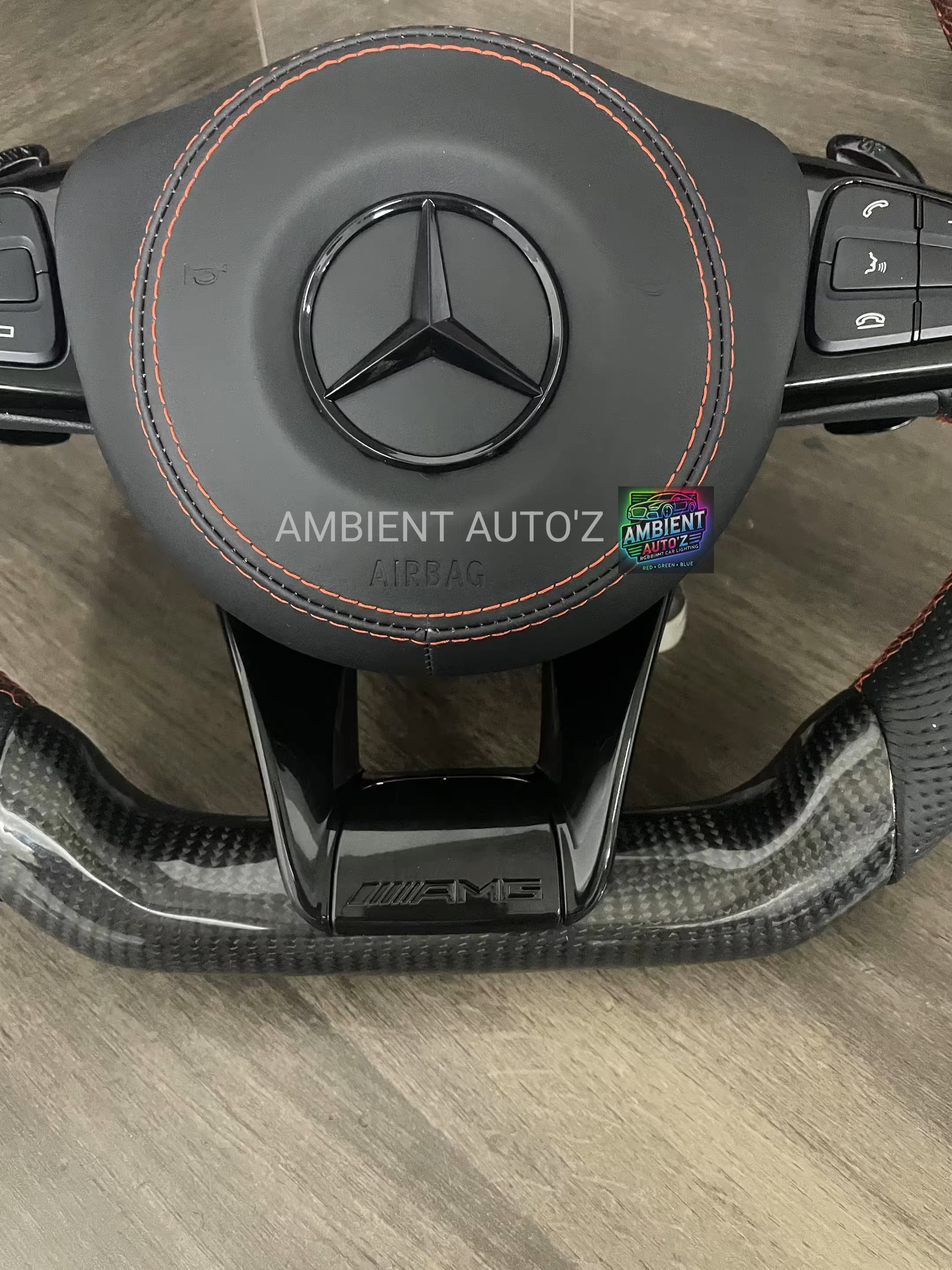 Mercedes AMG Steering Wheel - Carbon Fibre & Leather
