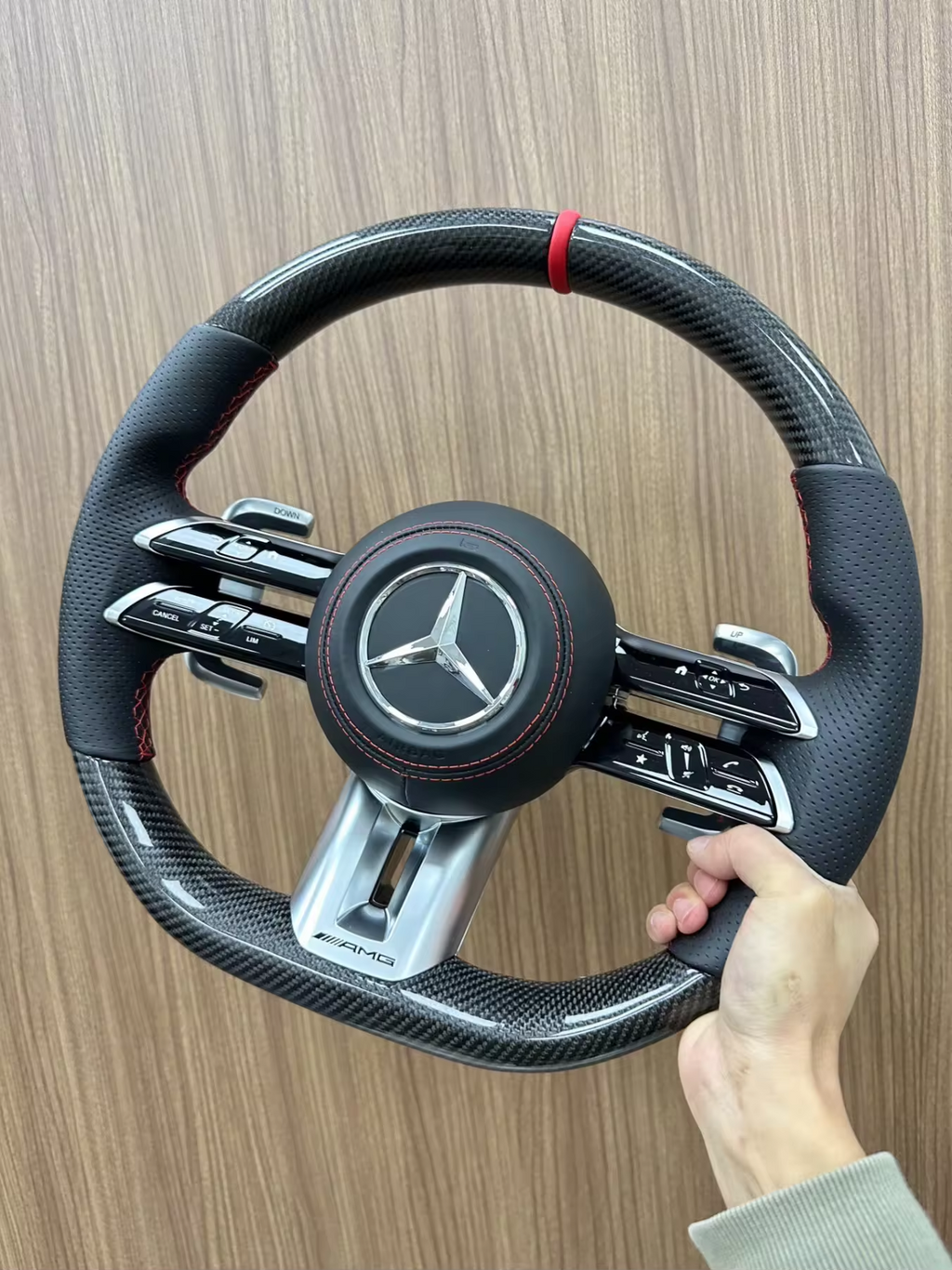 Mercedes AMG Steering Wheel - Carbon Fibre & Leather