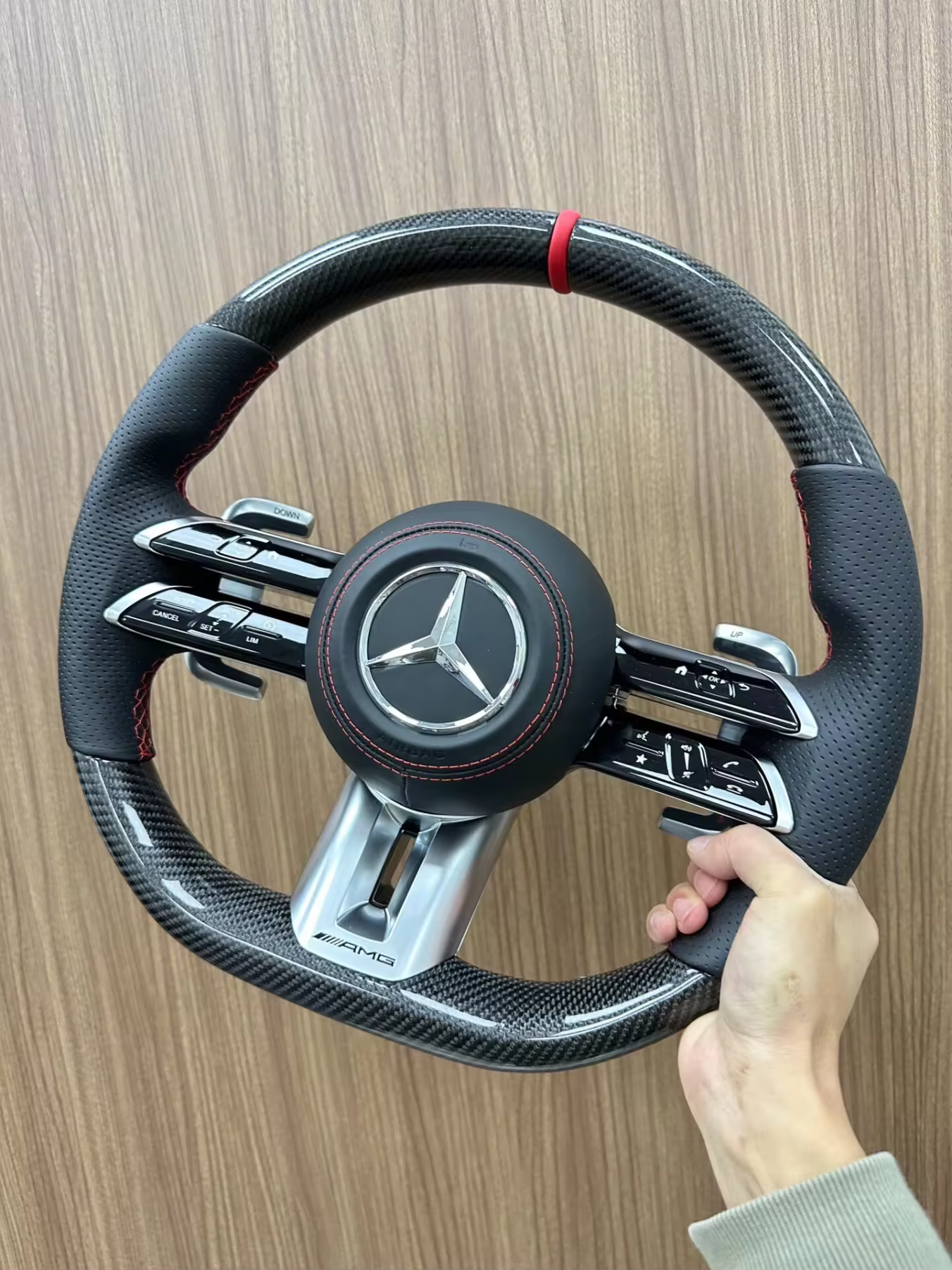 Mercedes AMG Steering Wheel - Carbon Fibre & Leather