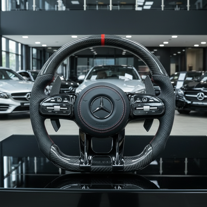 Mercedes AMG Steering Wheel - Carbon Fibre & Leather