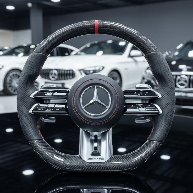 Mercedes AMG Steering Wheel - Carbon Fibre & Leather