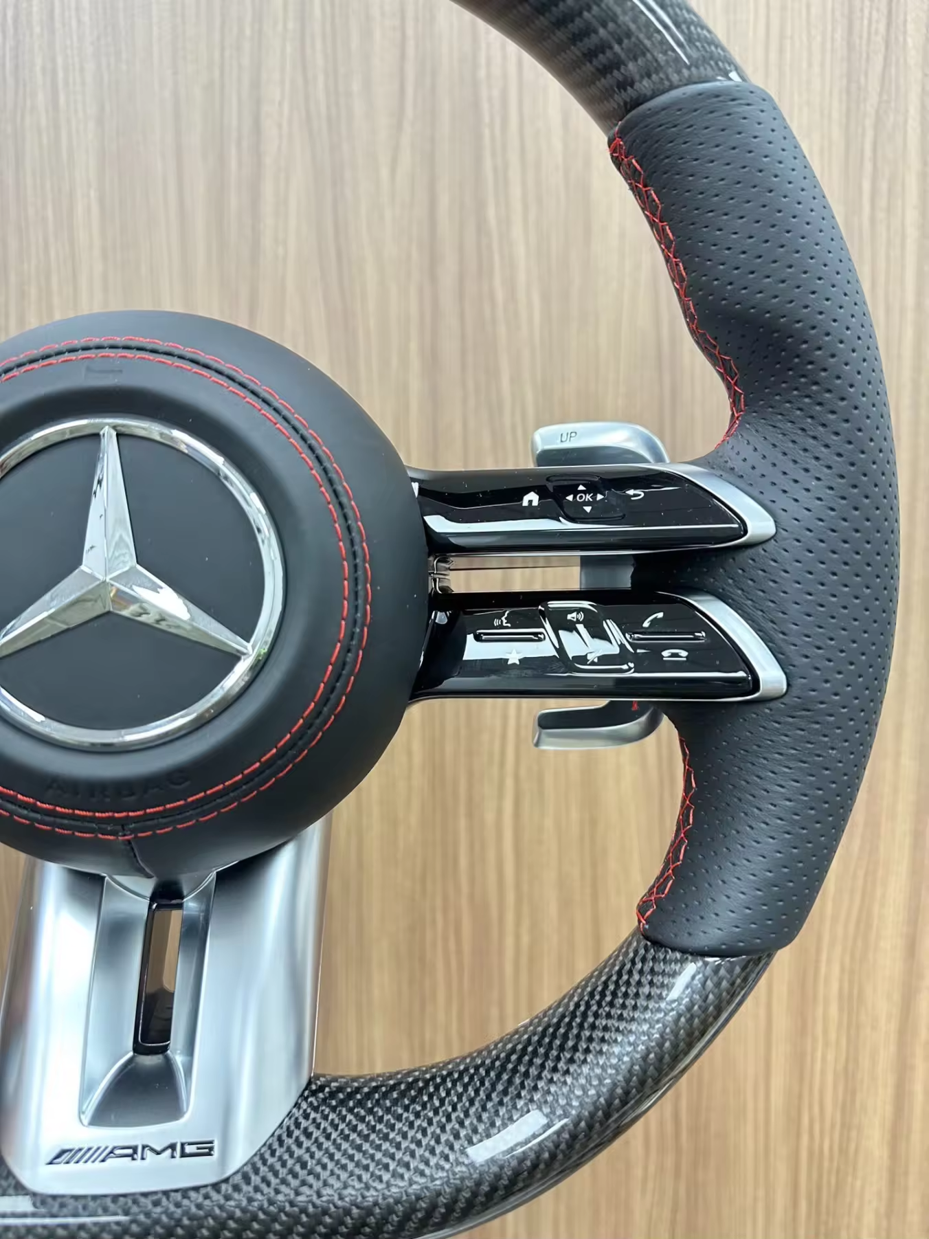 Mercedes AMG Steering Wheel - Carbon Fibre & Leather