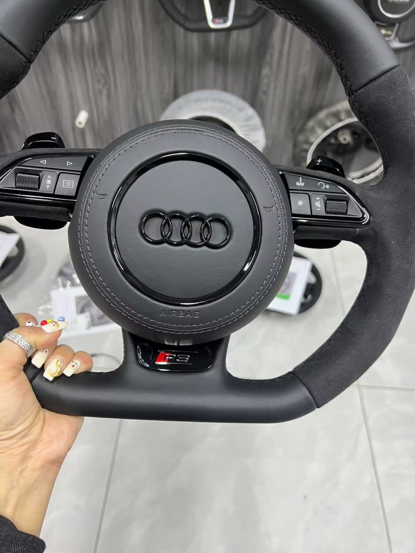 Audi S RS Steering Wheel – Leather & Alcantara