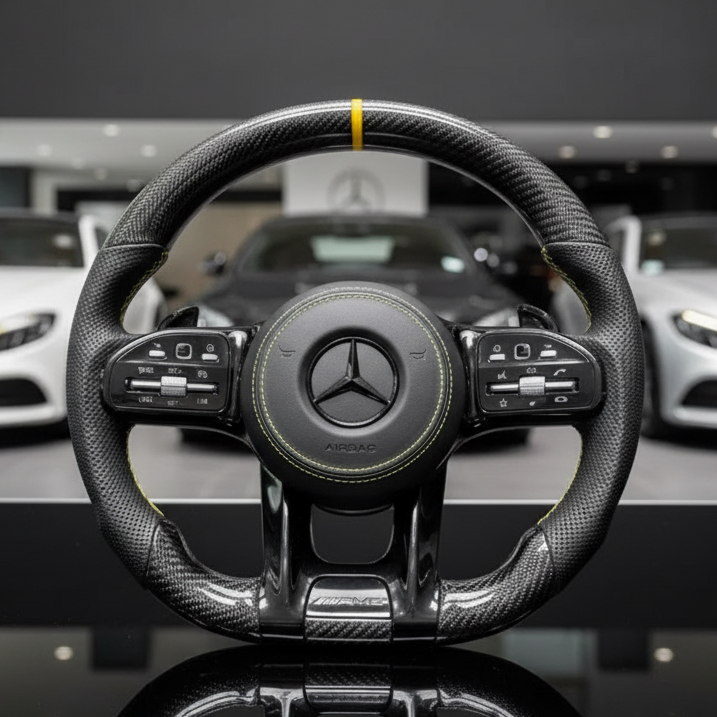 Mercedes AMG Steering Wheel - Carbon Fibre & Leather